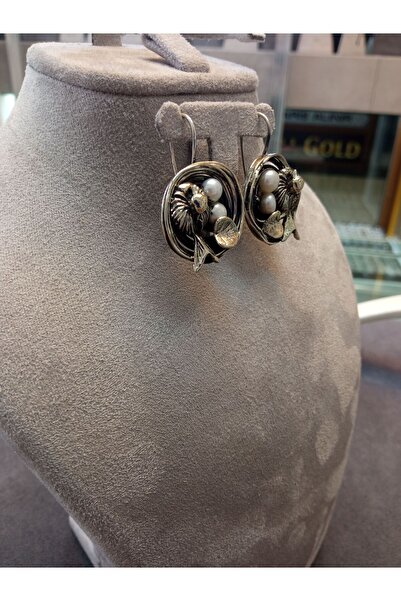 Gümüşhanesi Gümüş kuş temalı küpe