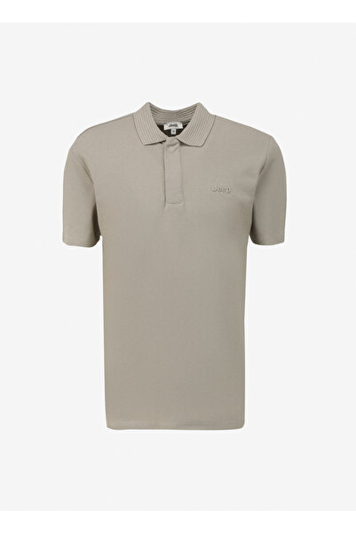 Jeep Nakışlı Taş Erkek Polo T-Shirt C4SM-TST4528