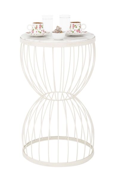 Begüsa Venezia Sehpa Krem Mermer