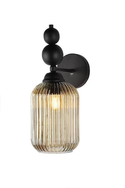 Begüsa Vamos Sconce Black Smoked Glass