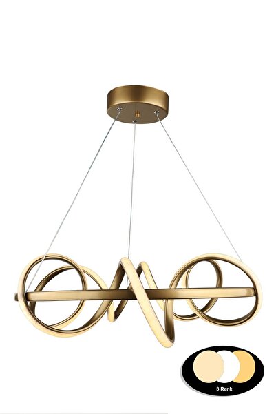 Begüsa Space 3 Renk Ledli Kumandalı Dimmerli Avize Eskitme 50.lik