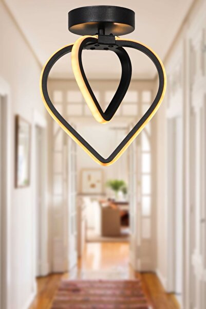 Begüsa Sevinç 3 Renk Ledli Tavan Montaj Tekli Avize Siyah