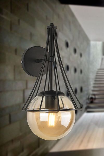 Begüsa Lapis Sconce Black Honey Glop Glass