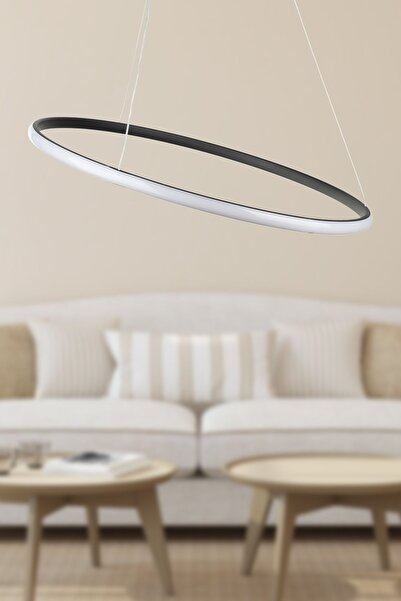 Begüsa Spin Tekli Ledli Avize Siyah