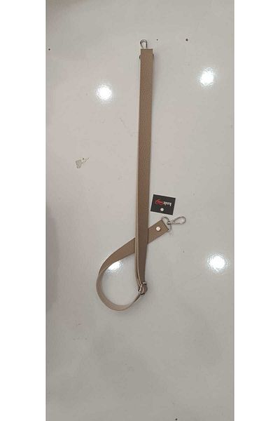 knitme Ρυθμιζόμενη δερμάτινη τσάντα μήκους 135 cm - Πέτρα πλάτους 2,5 cm