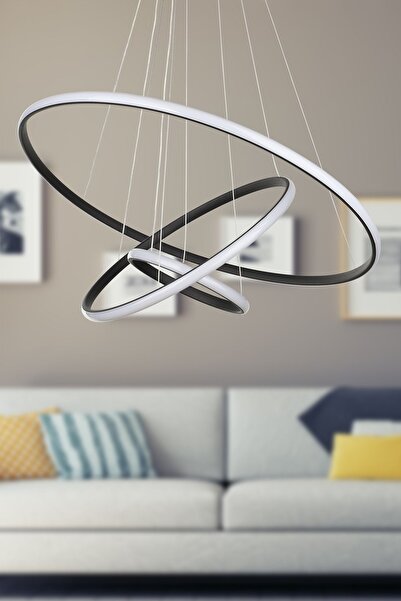 Begüsa Spin 3.Lü Ledli Avize Siyah