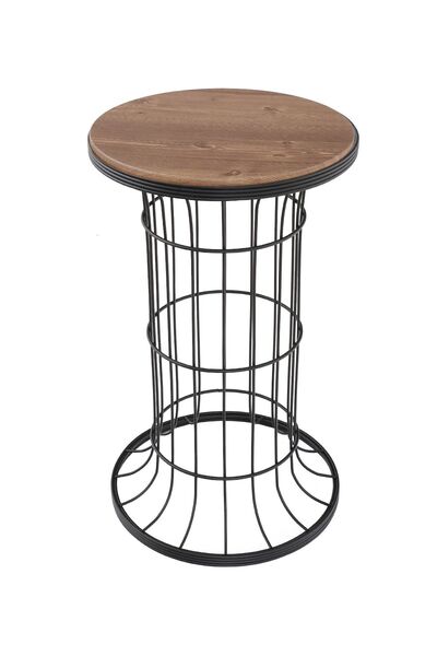 Begüsa Cemre Sehpa Siyah Ahşap Ceviz