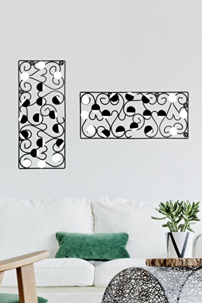 Begüsa Arman Aynalı Metal Tablo Siyah 56 Cm