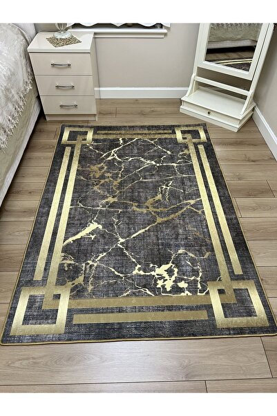 YTR HOME Dijital Baskı Yıkanabilir Kaymaz Taban Dekoratif Salon Mutfak Halısı...