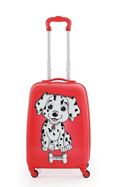 MÇS V307 ABS ÇOCUK VALİZ-KIRMIZI DALMAÇYALI