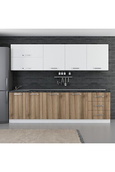 Minar 270 Cm Mutfak Dolabı Beyaz Dore 270-d1