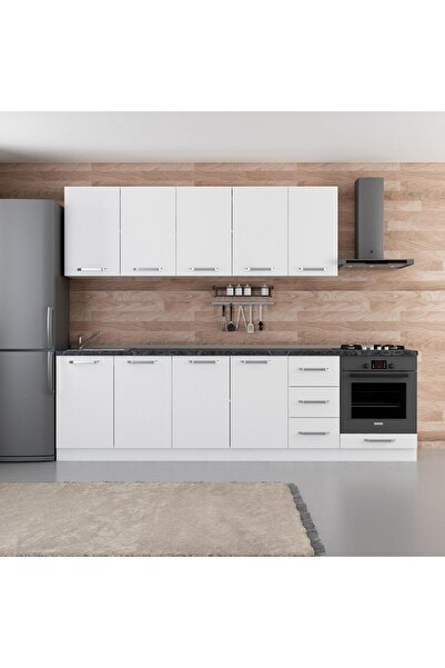 Minar 280 Cm Mutfak Dolabı Beyaz 280-b9