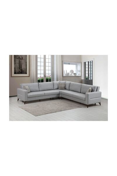 Minar Kristal 3+köşe+3'lü Köşetakımı Açık Gri