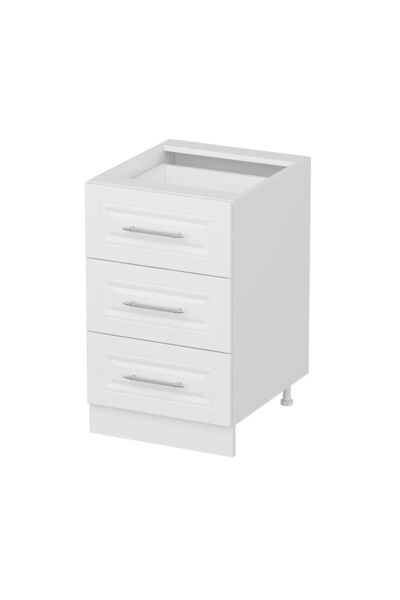 Minar Mutfak Modül Alt 3ç Nray 50cm Dolap Beyaz Mebran C Beyaz