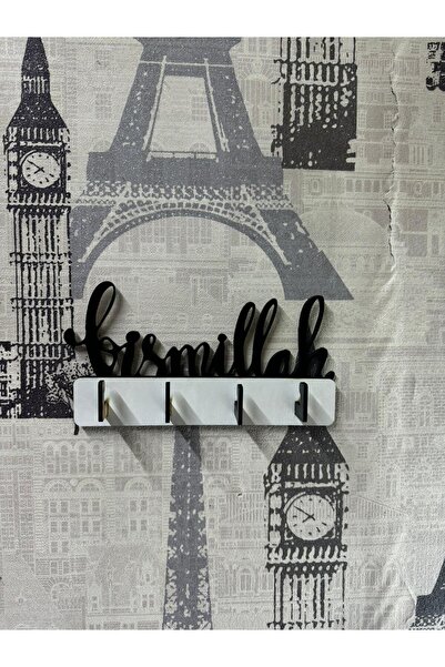 NED MDF LAZER DEKARASYON 4' kancalı Anahtar Askısı