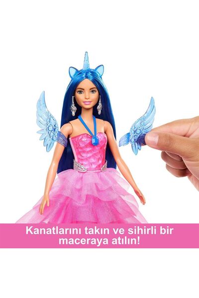 Barbie Mavi Saçlı Prenses Bebek HRR16