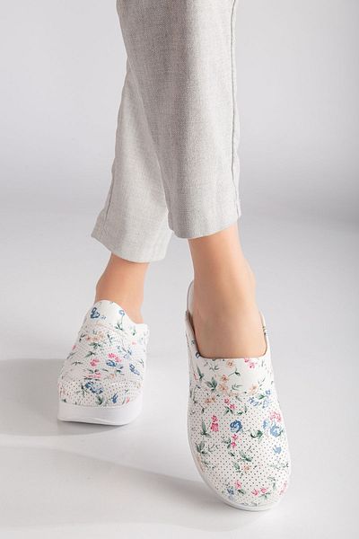 SABOTERLİK Air Sole Orthopedic Sabo Slippers Doctor Nurse Hospital Cook Slippers 909 Floral