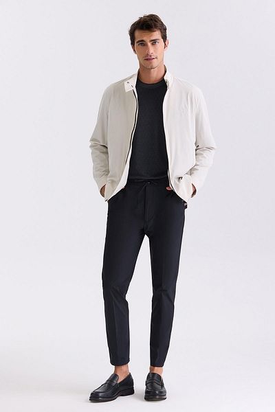 Jakamen Stone Comfort Fit Stand Collar Front Zipper Seasonal Coat