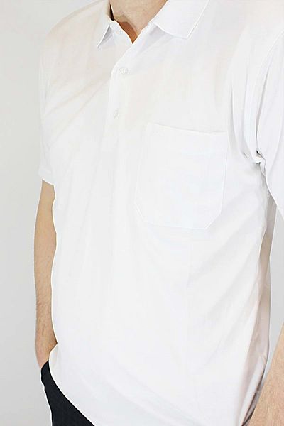 DYNAMO Tricou Tată cu buzunar cu guler tip fagure