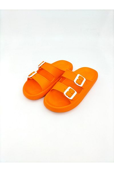 Apella Papuci Eva cu cataramă dublă portocaliu unisex pentru utilizare zilnică