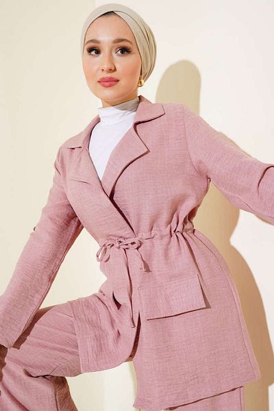 VOLT CLOTHİNG Leinen-Damenset – mit Jacke