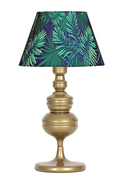 Vinner Munch Eskitme Kaplama Metal Abajur - Yaprak Desenli