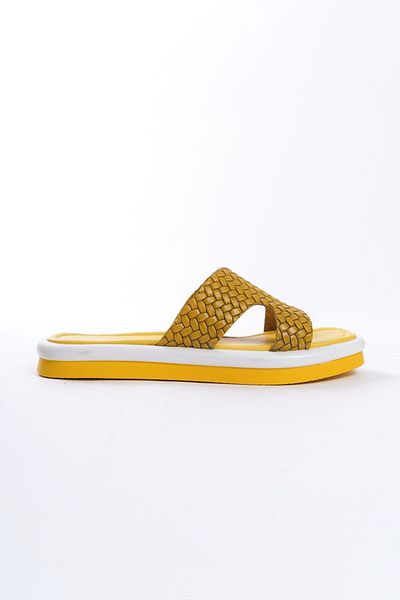 Shoesers Papuci Vaketa din piele naturală cu dungi duble pentru femei