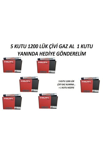 Hilti Gx3 1200 Lük Çivi Gc42 Gaz Tüpü 5 Kutu Al 1 Kutu Yanında Hediye