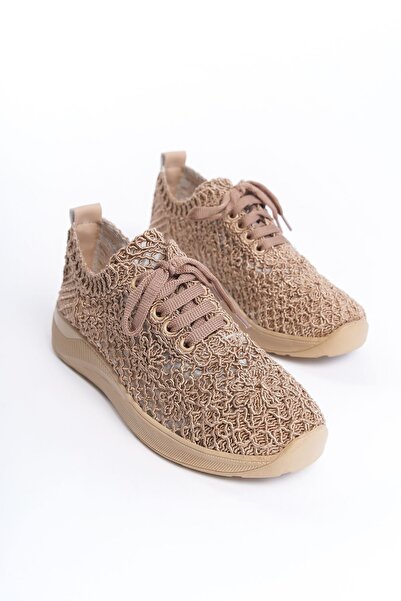 Shoesers Γυναικεία πλεκτά μοντέλα Άνετη σόλα με κορδόνια καλοκαιρινά αθλητικά...