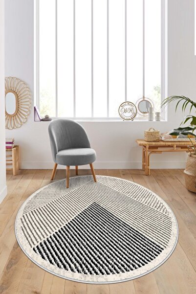 Confidence Home Makinede Yıkanabilir Kaymaz Taban Leke Tutmaz Yuvarlak Salon ...