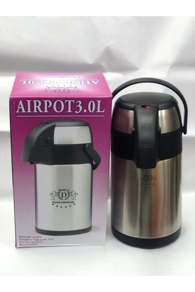 URFARM 3,0 Lt Derya Çelik Çay Termosu 15 Saat Sıcak/soğuk Tutma Garantilidir