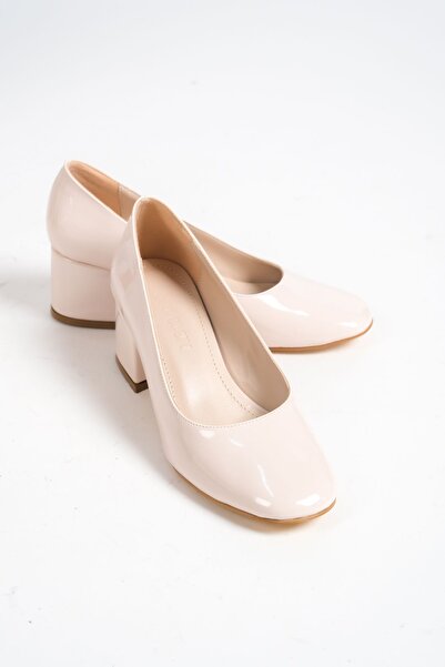 Shoesers Women's Thick Heeled Blunt Toe Daily Classic Heeled Shoes