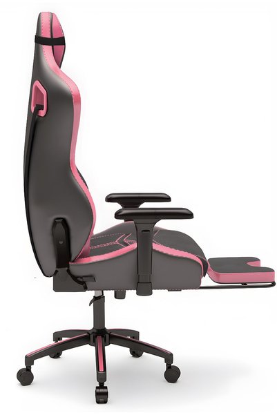 Zio Gaming Zio Venom XL Profesyonel Oyuncu Koltuğu - Antrasit / Gül Kurusu - Visco Oturak, 4D Kol, Ayak Uzatma