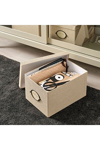IKEA Kvarnvık Kapaklı Kutu Bej