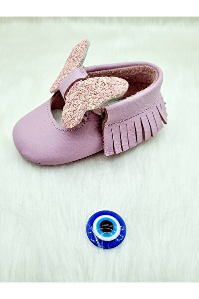 Tiny Pink Glitter Genuine Leather Butterfly Wrist Dress - Hidden Elastic and Easy to Wear