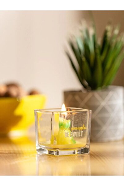 LC Waikiki Ananas Şekilli Dekoratif Bardak Mum 5 Cm