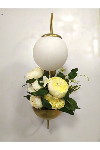 ekiLamp Special Design Modern Flower Pot White Glass Sconce