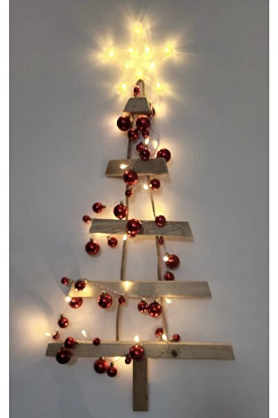 Genel Markalar Ahşap Yılbaşı Çam Ağacı Duvar Dekoru