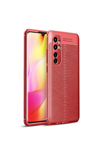 halkhouse Xiaomi Mi Note 10 Lite Kılıf Kamera Koruyuculu Niss Deri Görünümlü Silikon Kapak