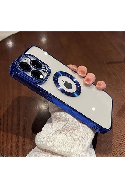 one depot only for quality life Apple Iphone 11 Uyumlu Kılıf Magsafe Köşeleri Renkli Şeffaf Kamera Korumalı Silikon Kapak