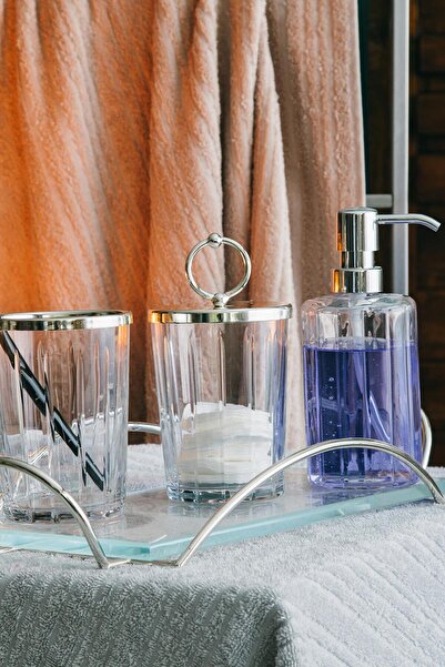 Decorium طقم حمام أكاديمية بلاتينيوم 4 قطع زجاج مذهب - 9- 04010031