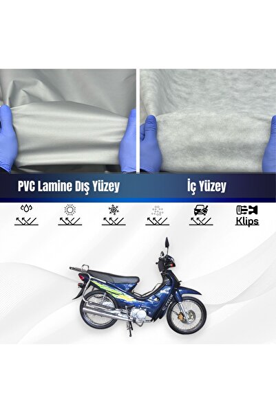 ULTRASHOP ÇELİK MOTOR CUP 110 4 Mevsim Motosiklet Branda Su Geçirmez Motor Brandası