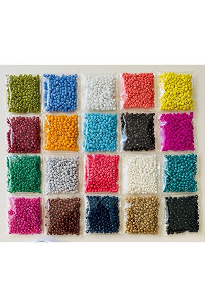 YAĞMUR BİJUTERİ 20 Renk Kum Boncuk Hobi Takı Yapım Seti