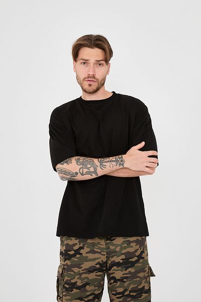 Ghetto off limits Μαύρο μπλουζάκι Oversize Ghetto Basic