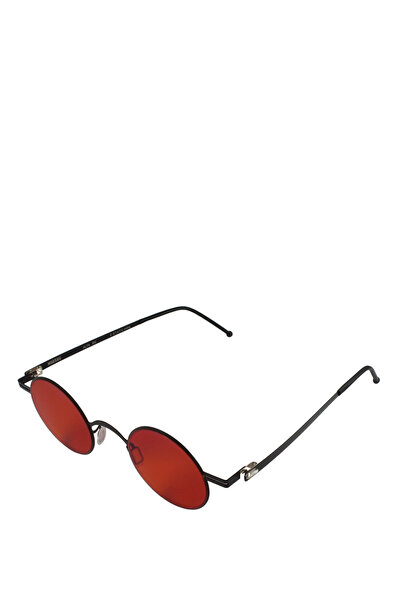 MOOSHU Alya SM نظارة شمسية معدنية سوداء للجنسين