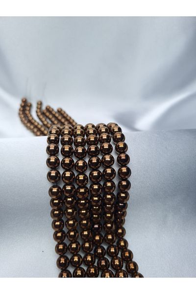 Yüksel Boncuk 8 mm Bronze Hematite - Natural Stone Array