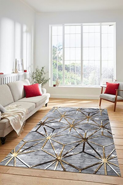 EY HOME 3D Dijital Baskılı Kaymaz Taban Yıkanabilir Modern Yolluk Koridor Mut...