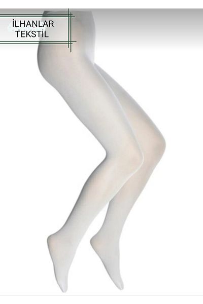 İLHANLAR Children's White Micro 50 Pantyhose