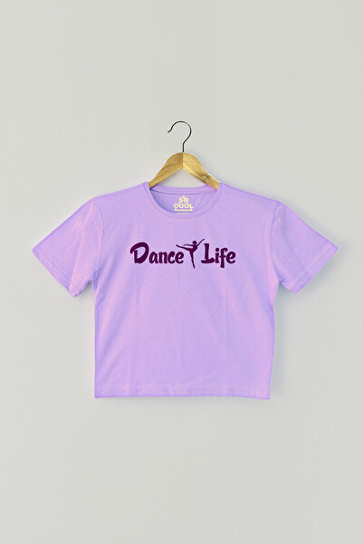 so cool Μπλουζάκι Lilac Crop - Dance Is Life Ballet Hip Hop, Μωβ Χρώμα, Γυναι...