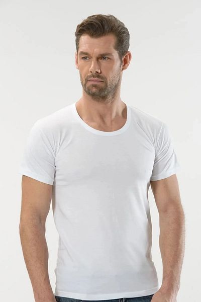 Anıt Large Size 3 Pieces Cotton Crew Neck Men's Undershirt